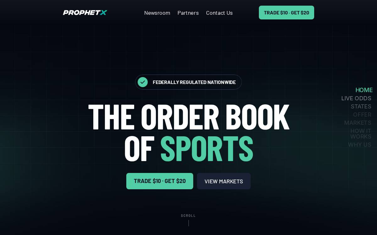 Prophet Exchange website preview
