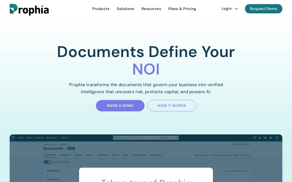 Prophia website preview
