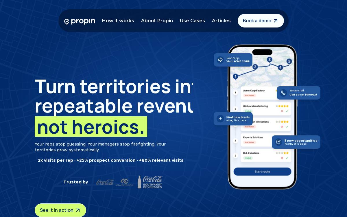 Propin website preview