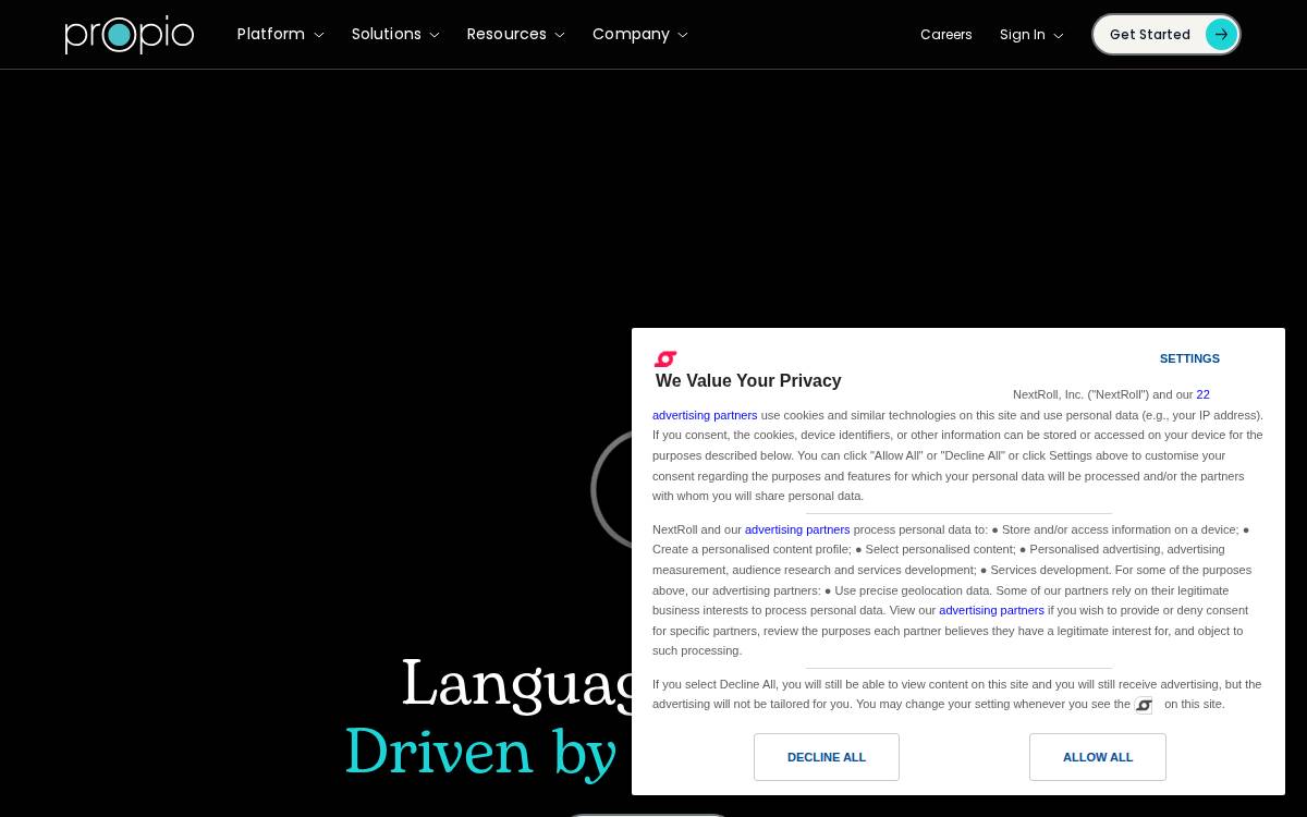 Propio website preview