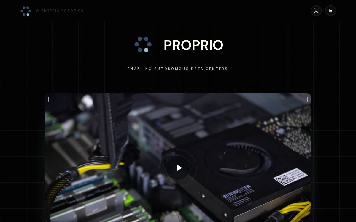 Proprio Robotics website preview