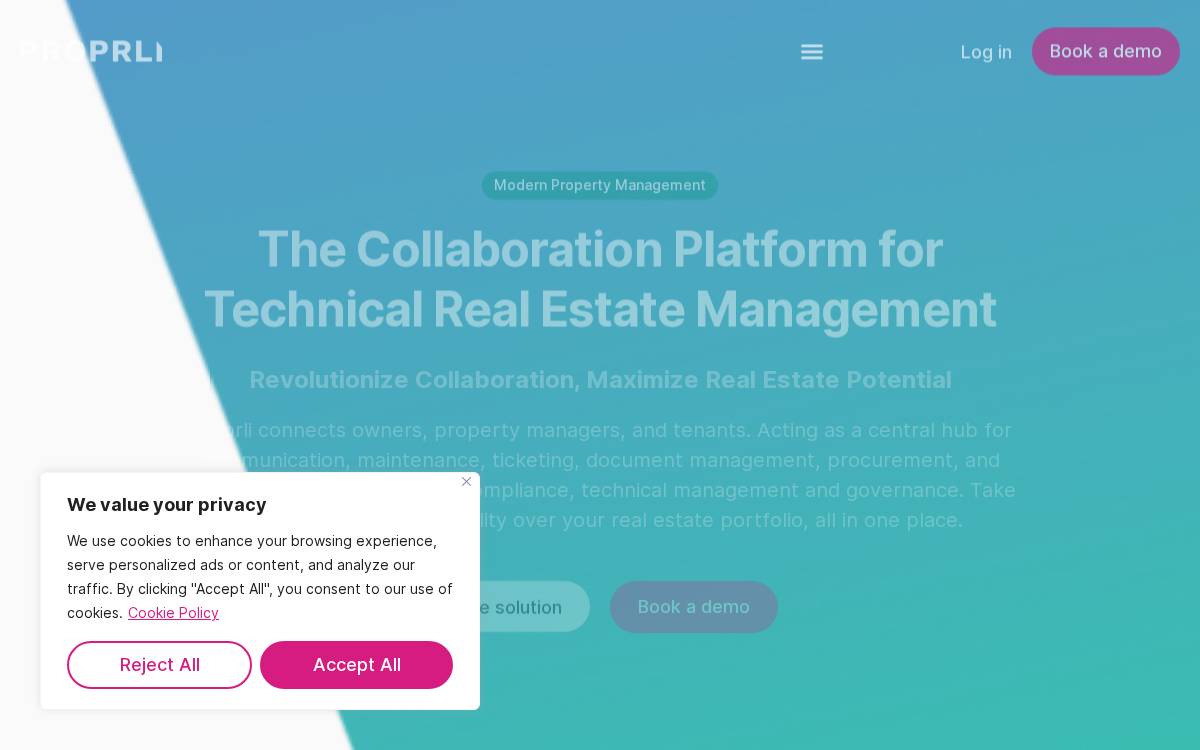Proprli website preview