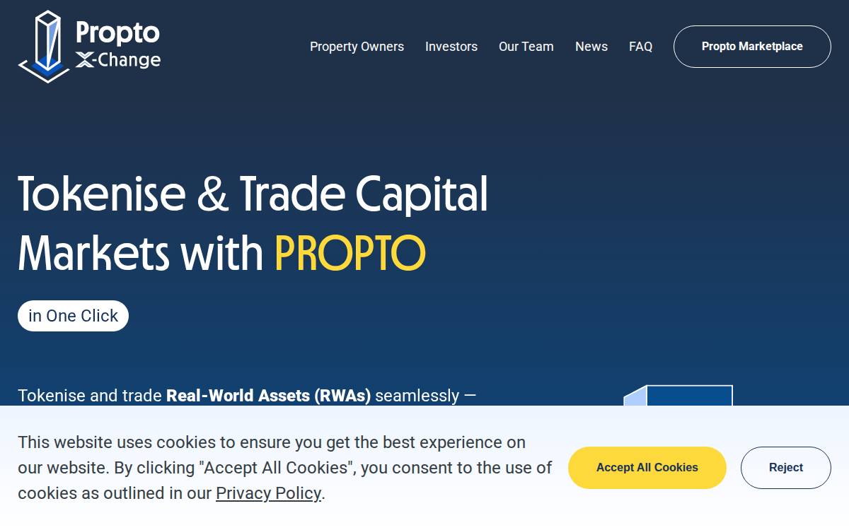 Propto website preview