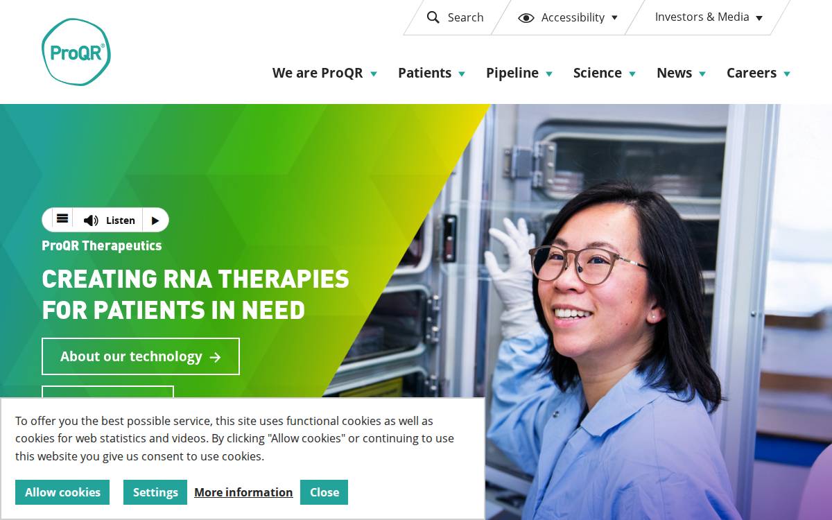 ProQR website preview