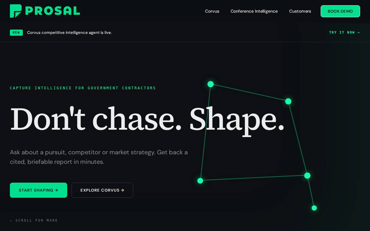 Prosal website preview