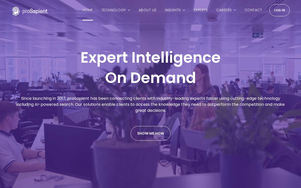 Prosapient website preview