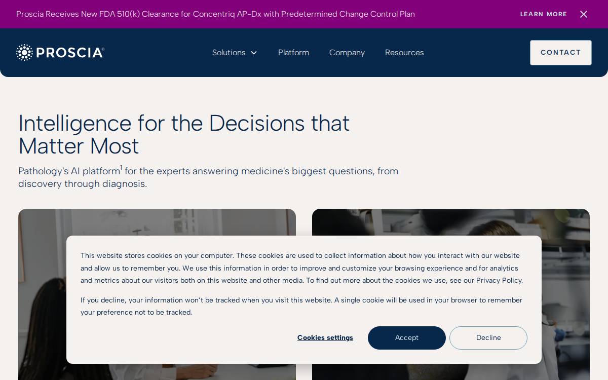 Proscia website preview