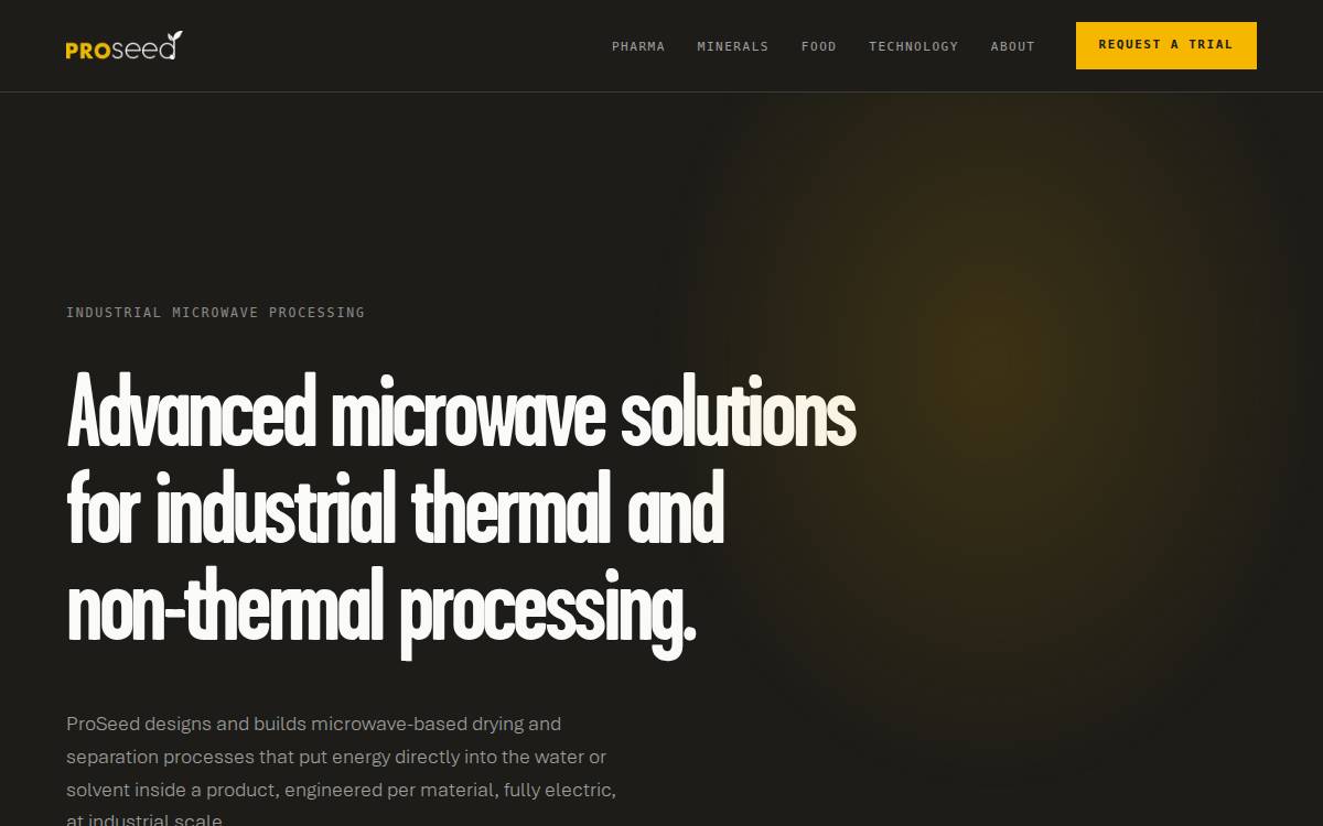 ProSeed website preview