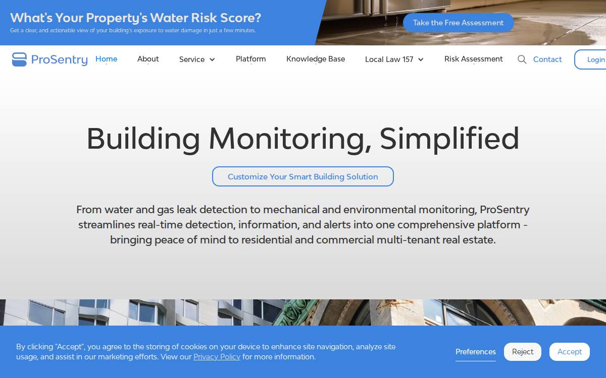 Prosentry website preview