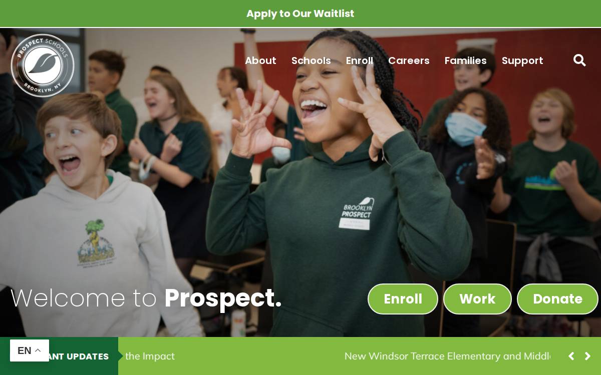 Prospectschools website preview