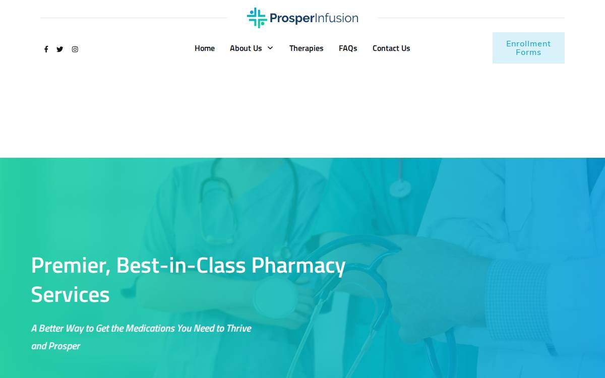 Prosperinfusion website preview