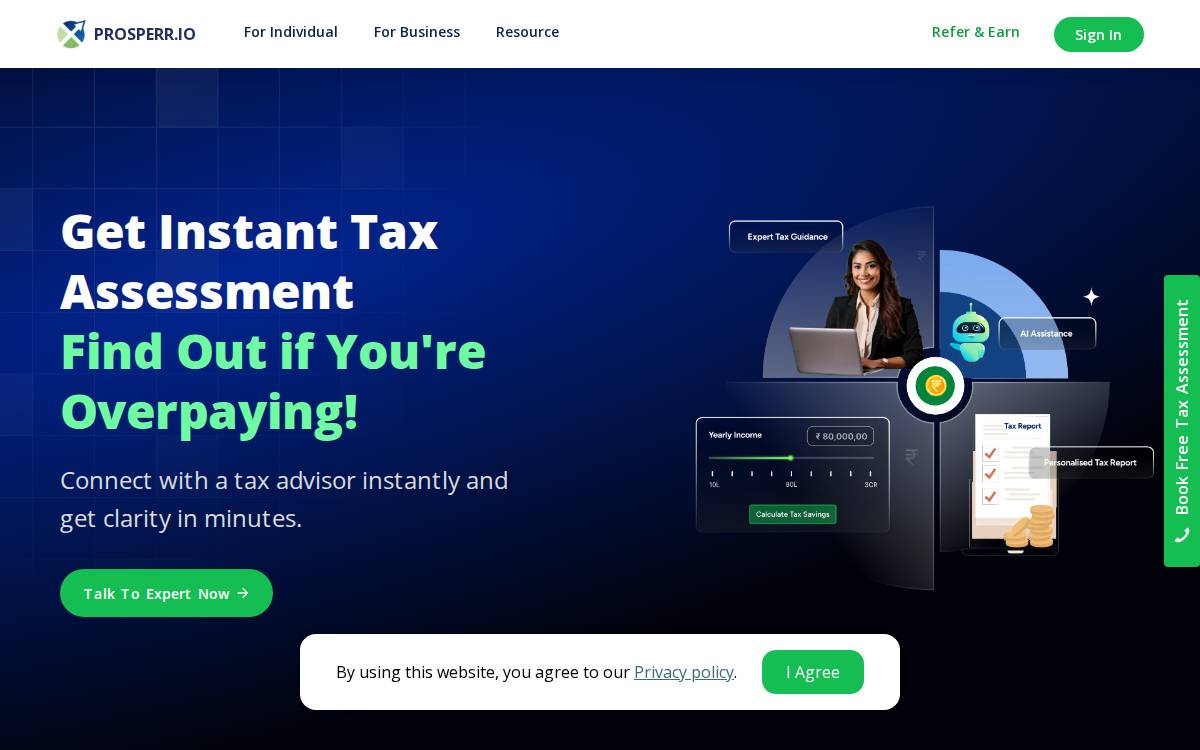 Prosperr website preview
