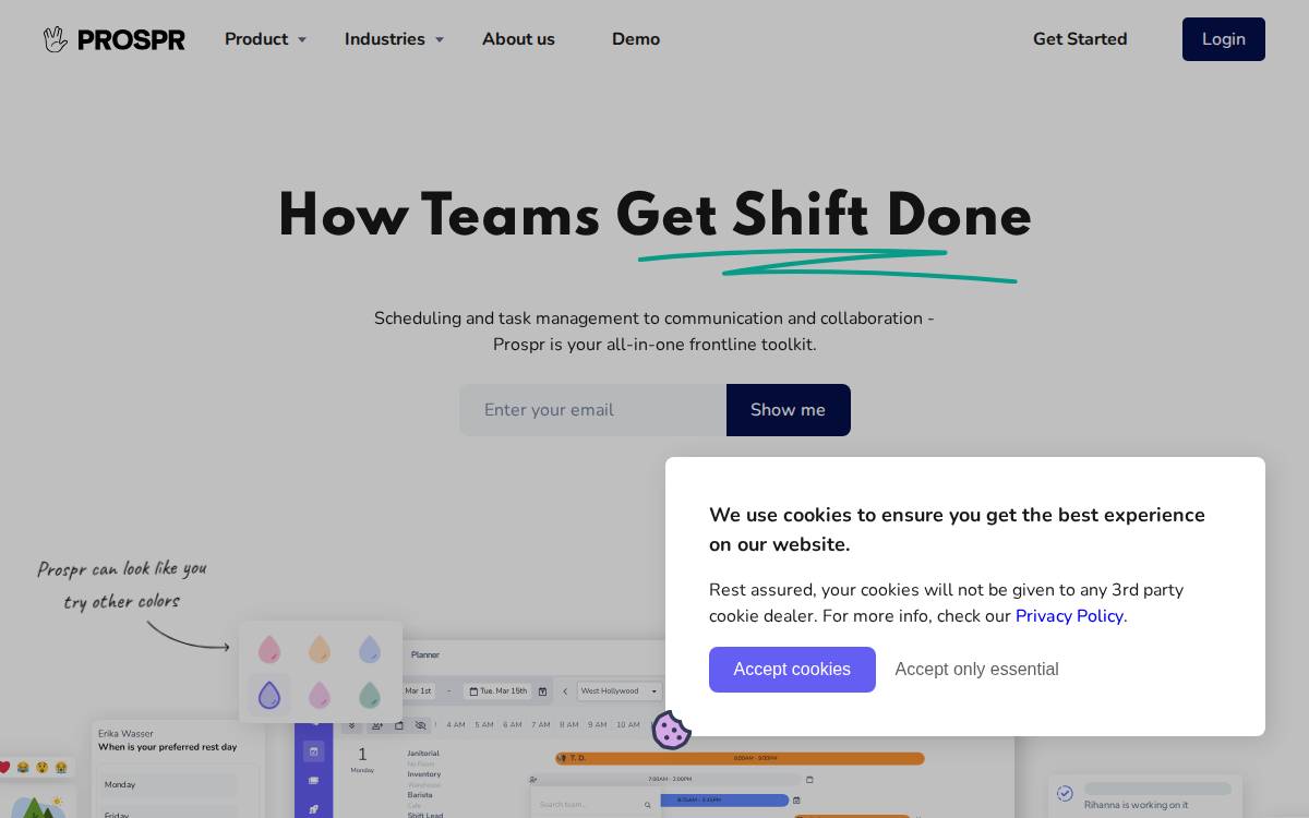 Prospr website preview