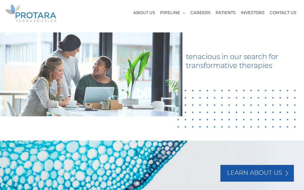 Protara Therapeutics website preview