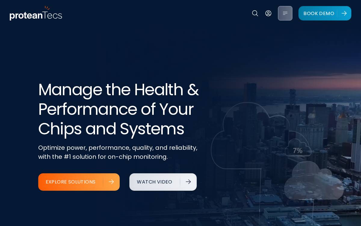 Protean Tecs website preview