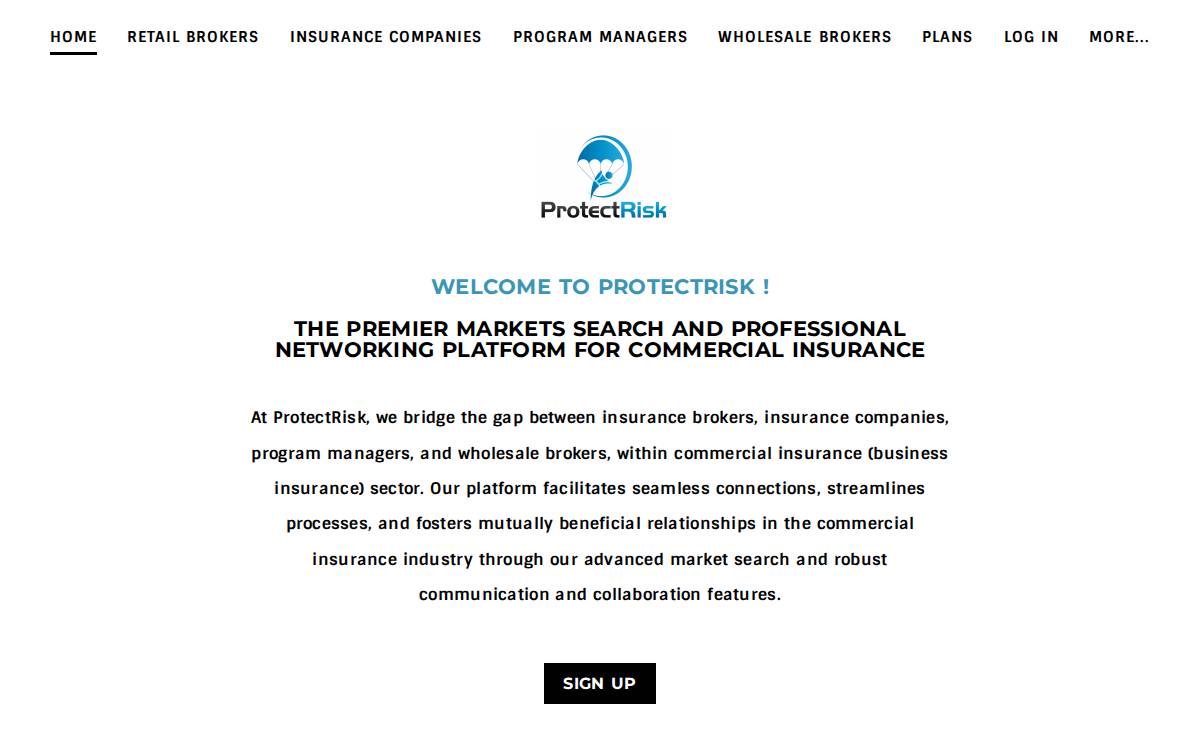 ProtectRisk website preview