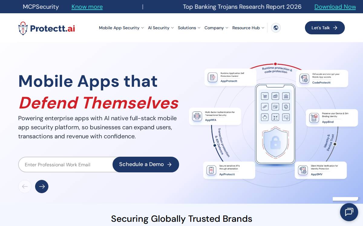 Protectt website preview