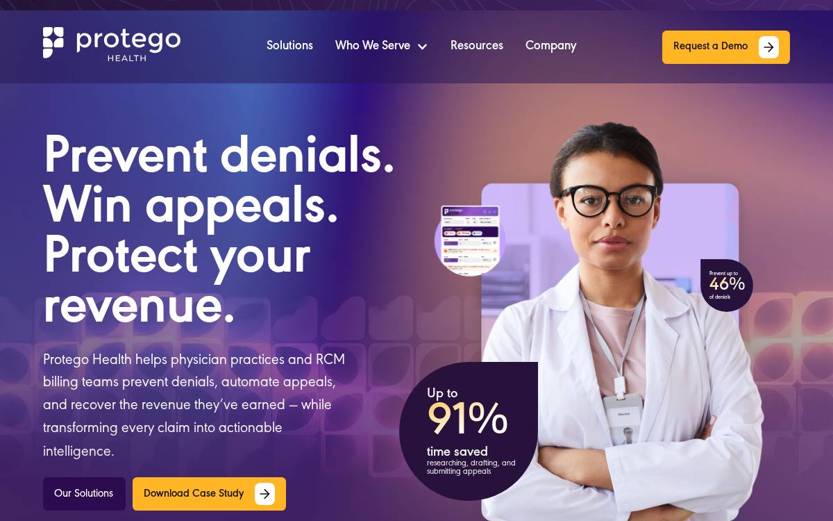 Protegohealth website preview