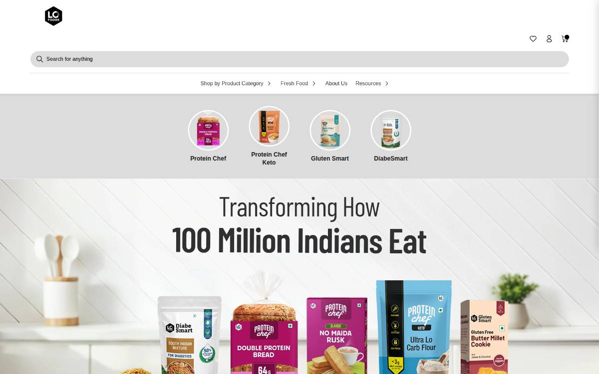 Protein Chef (Lo Foods) website preview
