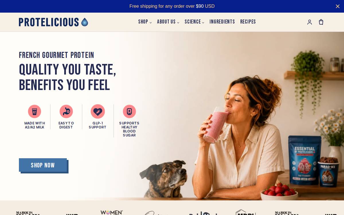 Protelicious website preview