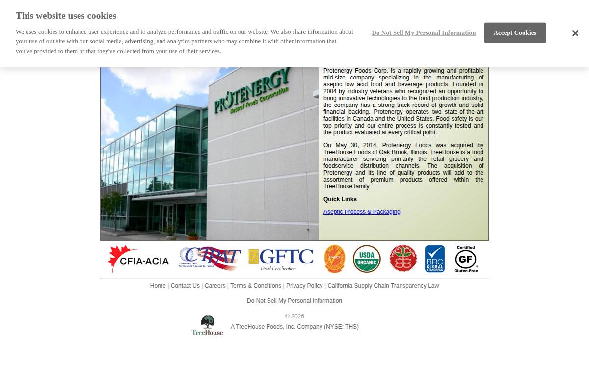 Protenergy website preview