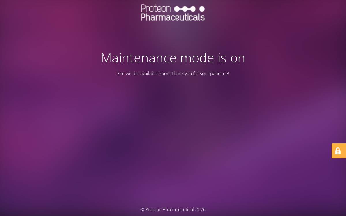 Proteon Pharmaceuticals website preview