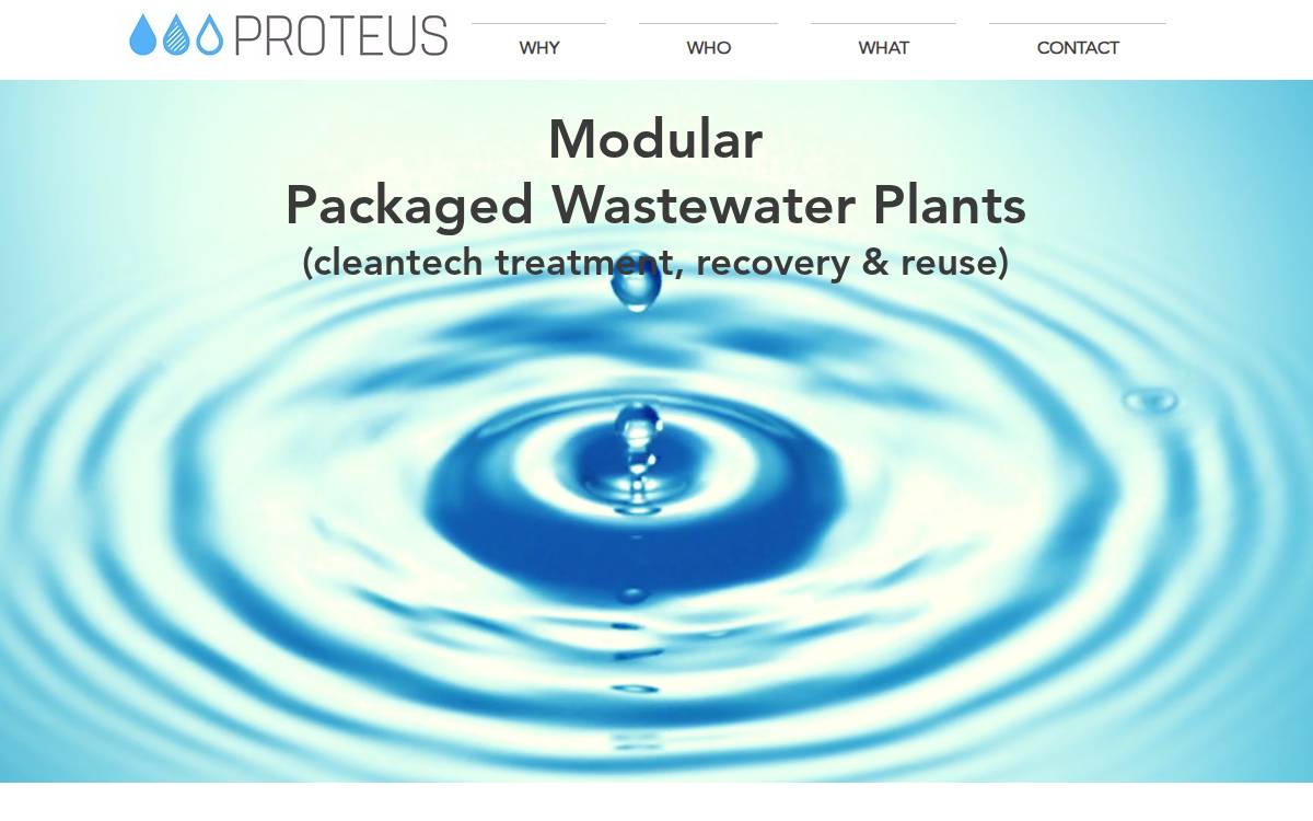Proteus Waters website preview