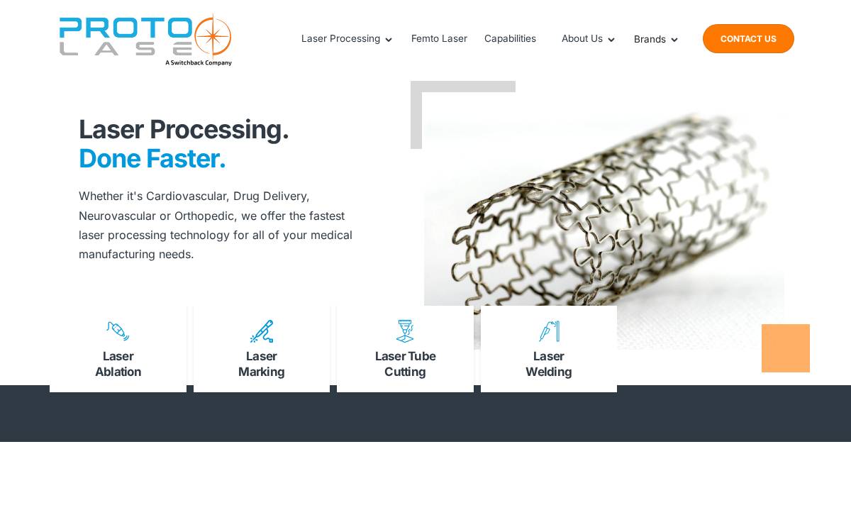 Proto Lase website preview