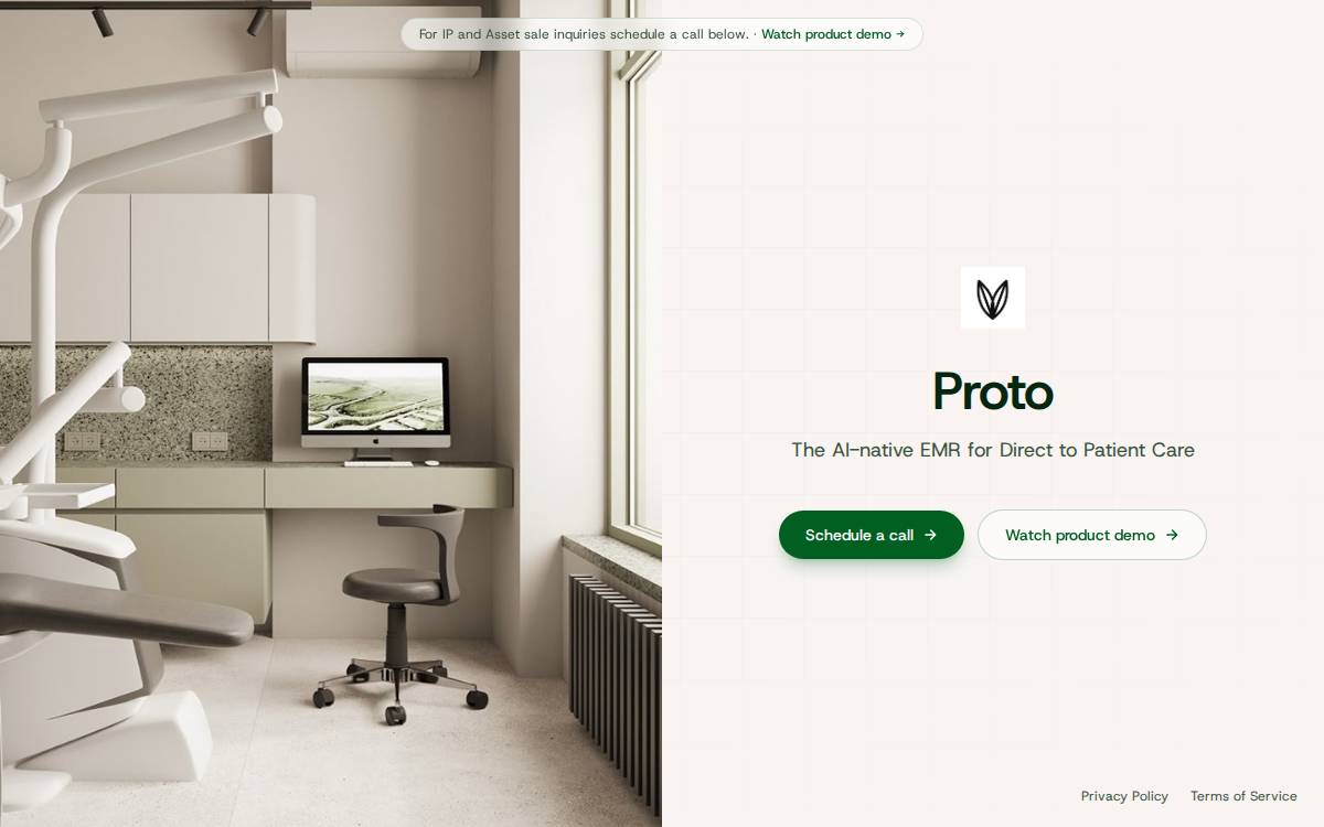 Proto website preview