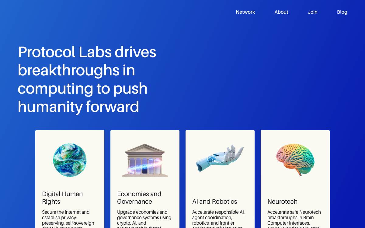 Protocol Labs website preview