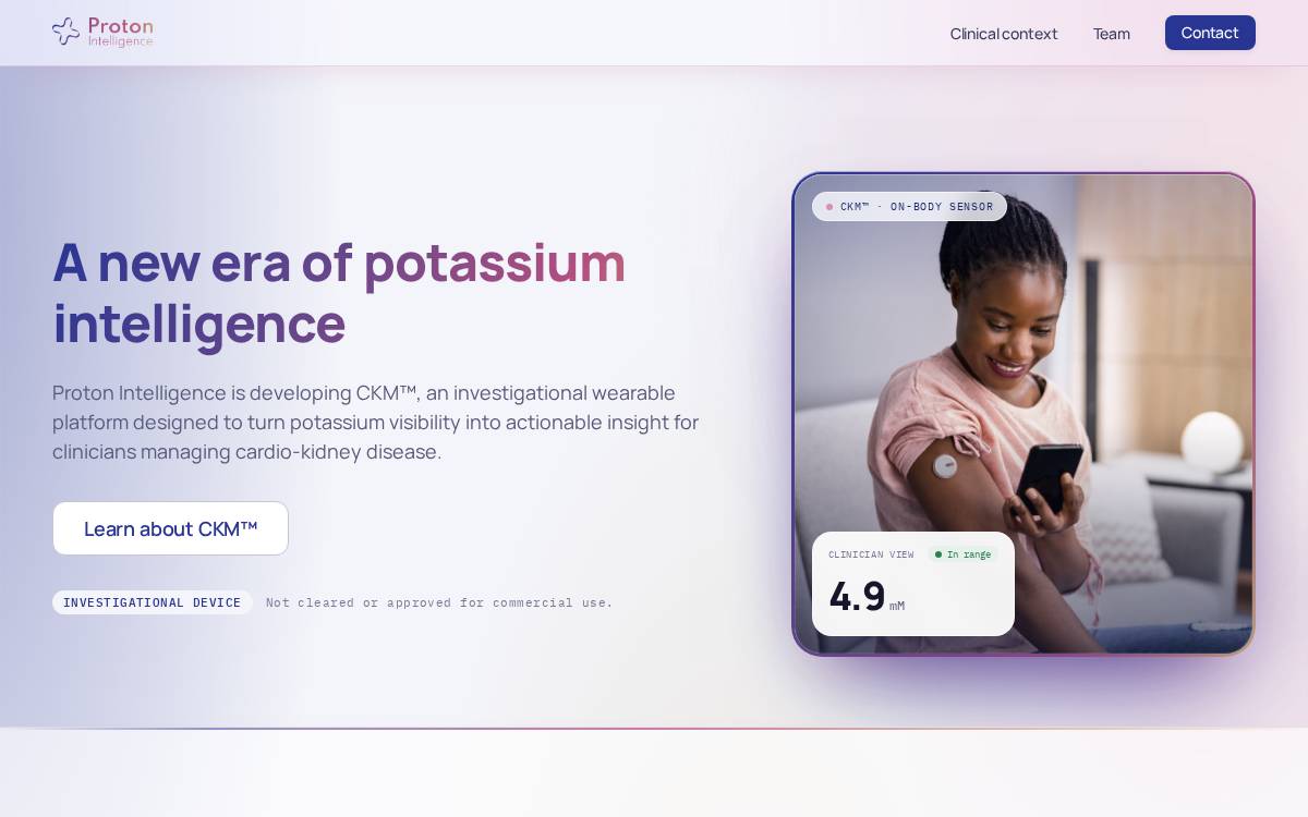 ProtonIntel website preview