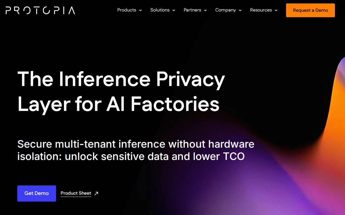 Protopia AI website preview