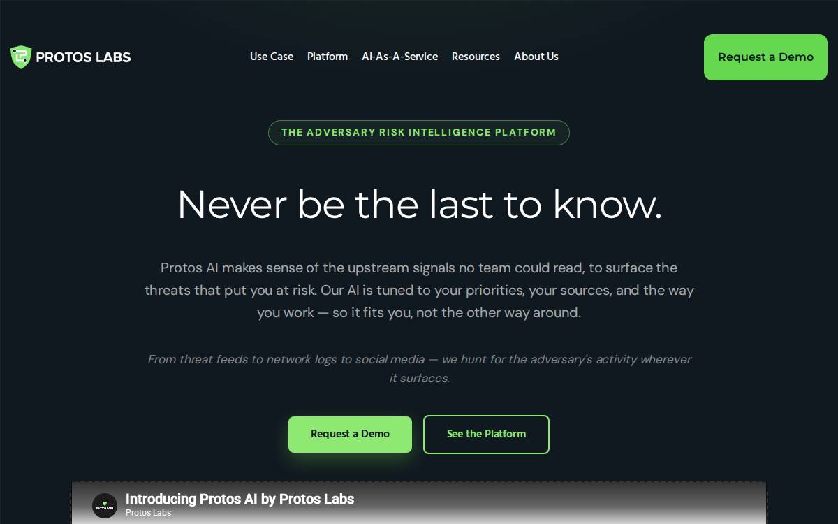 Protos Labs website preview
