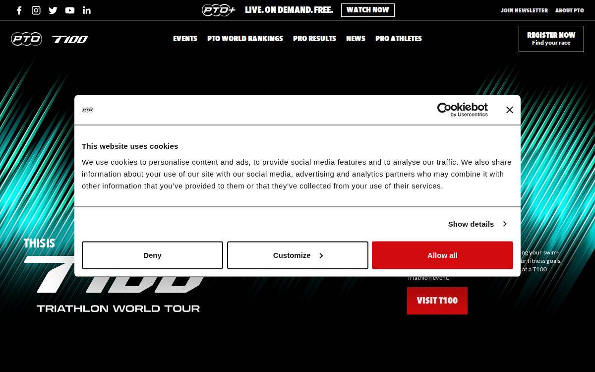 Protriathletes website preview