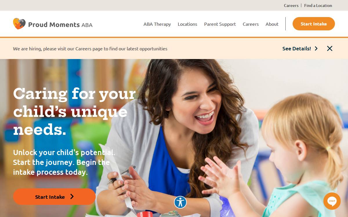Proud Moments website preview