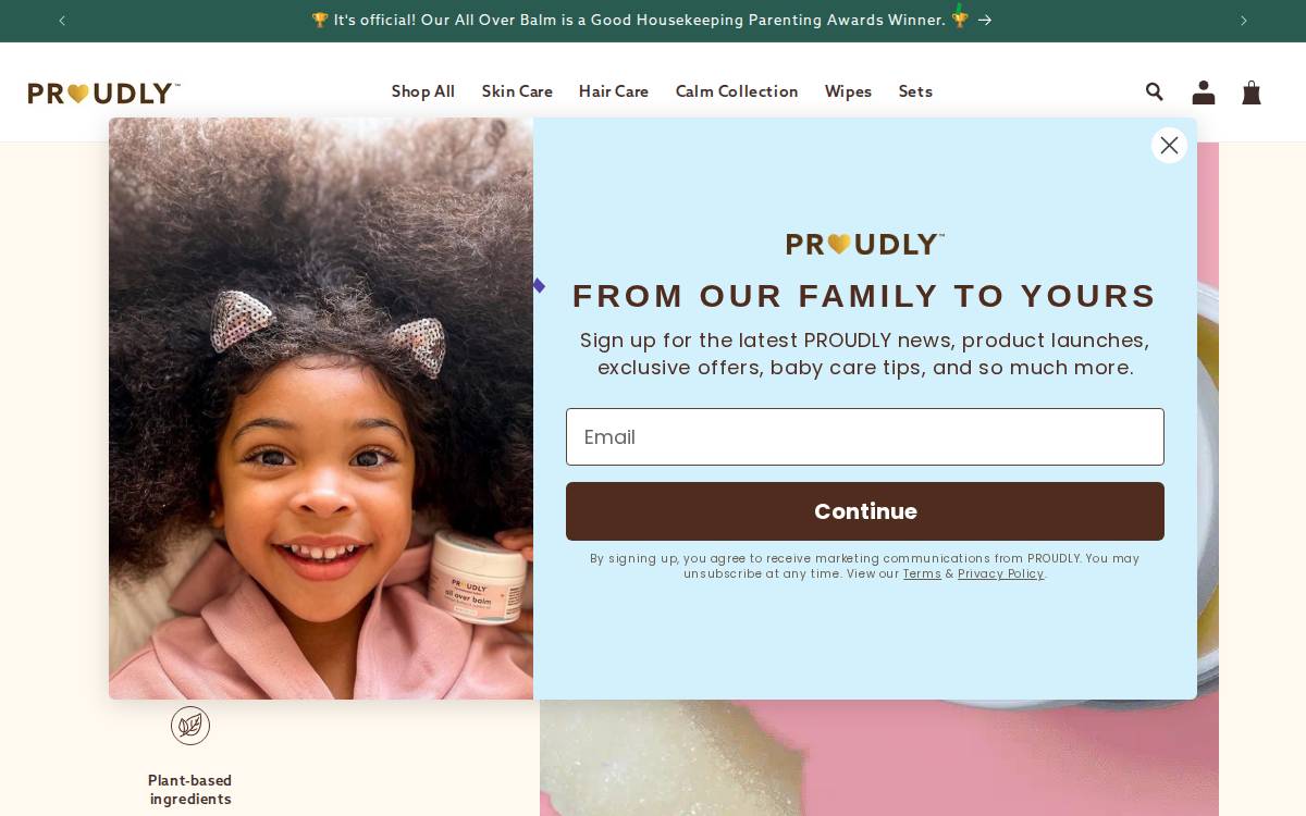 Proudly website preview