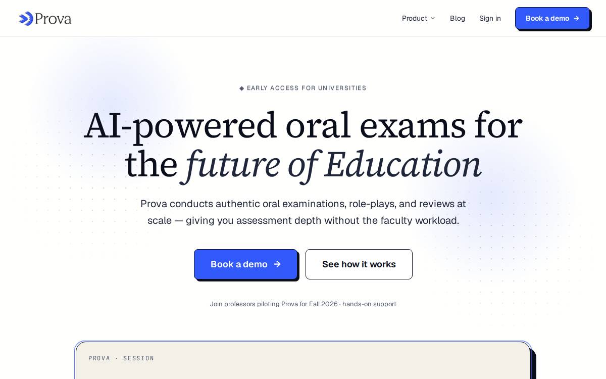 Prova website preview