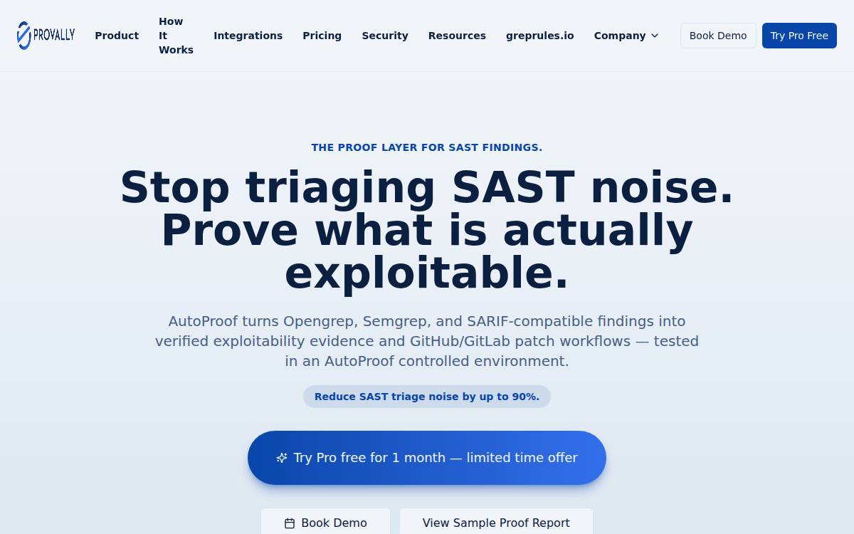 Provally website preview