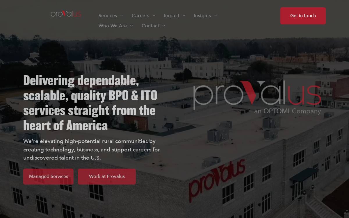 Provalus website preview