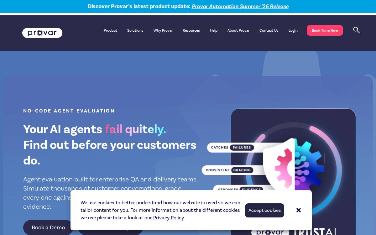 Provar website preview