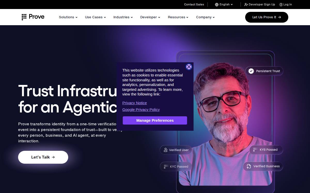 Prove Payfone website preview