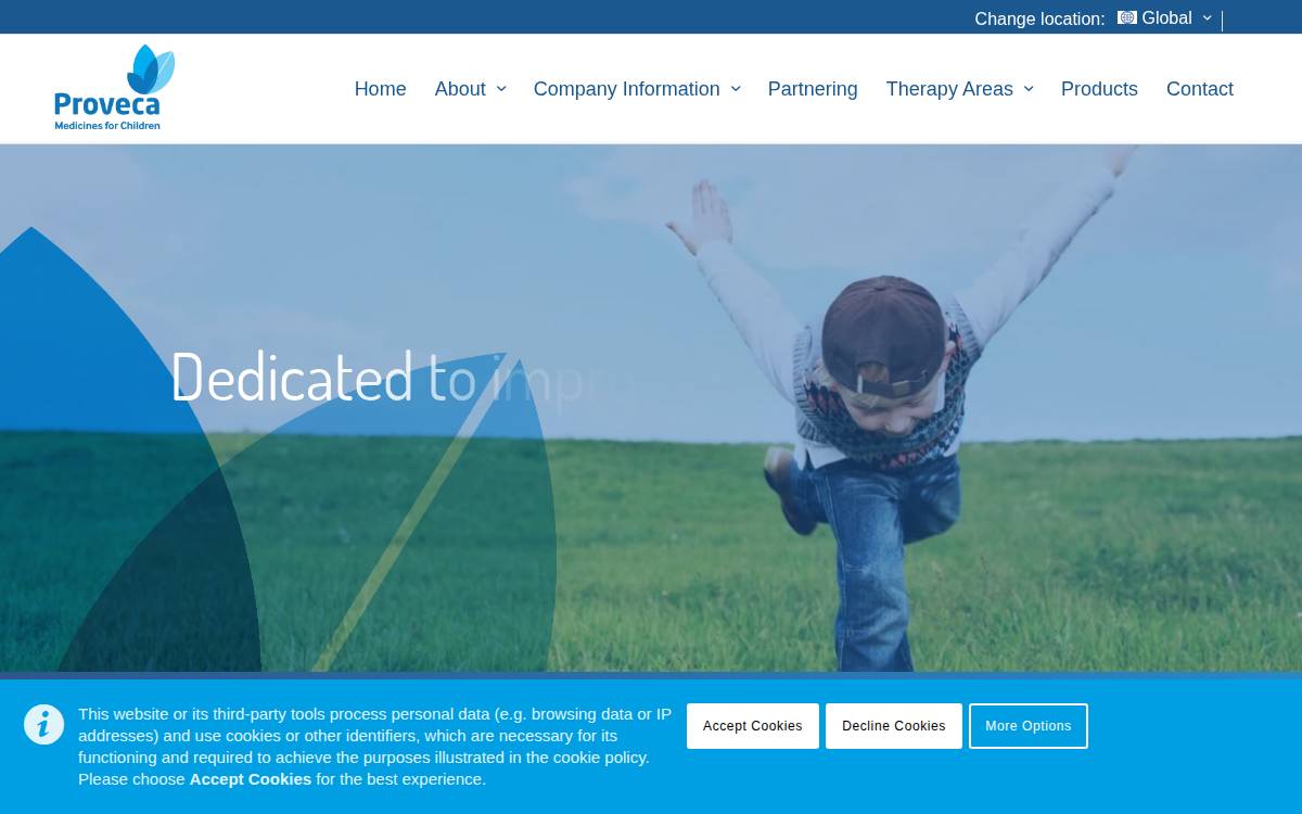 Proveca website preview