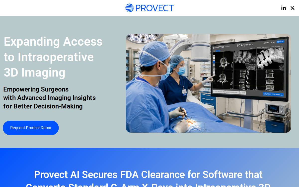Provect AI website preview