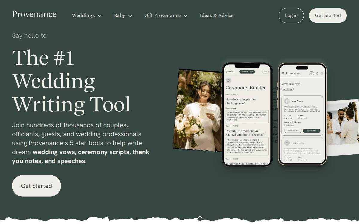 Provenance website preview