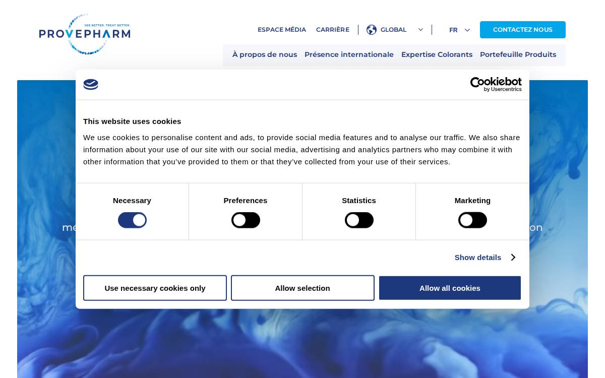 Provepharm website preview