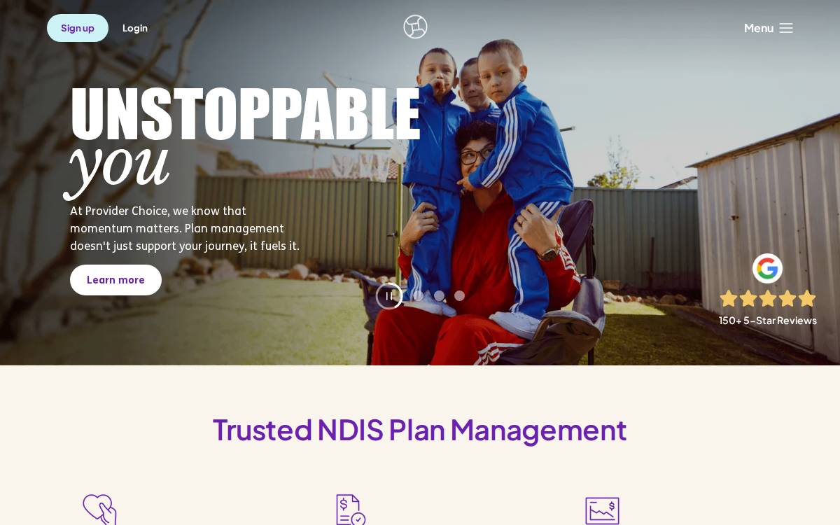 Provider Choice website preview