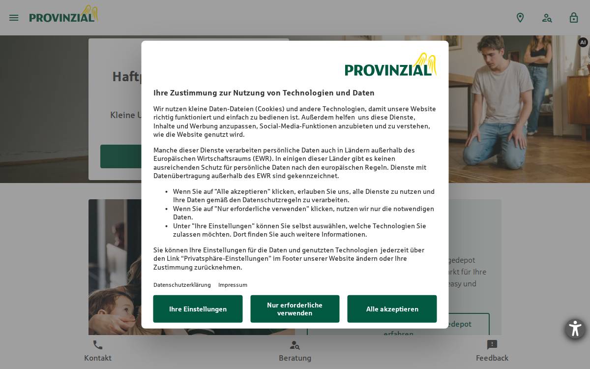 Provinzial Rheinland website preview