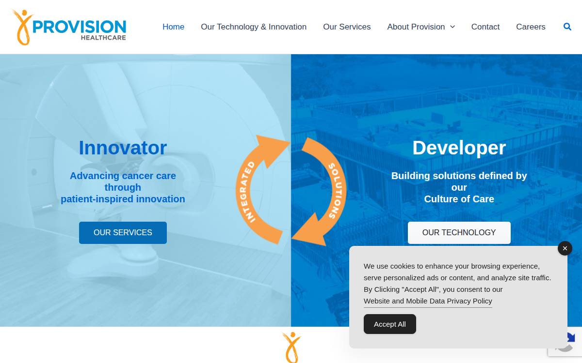 Provision Healthcare website preview