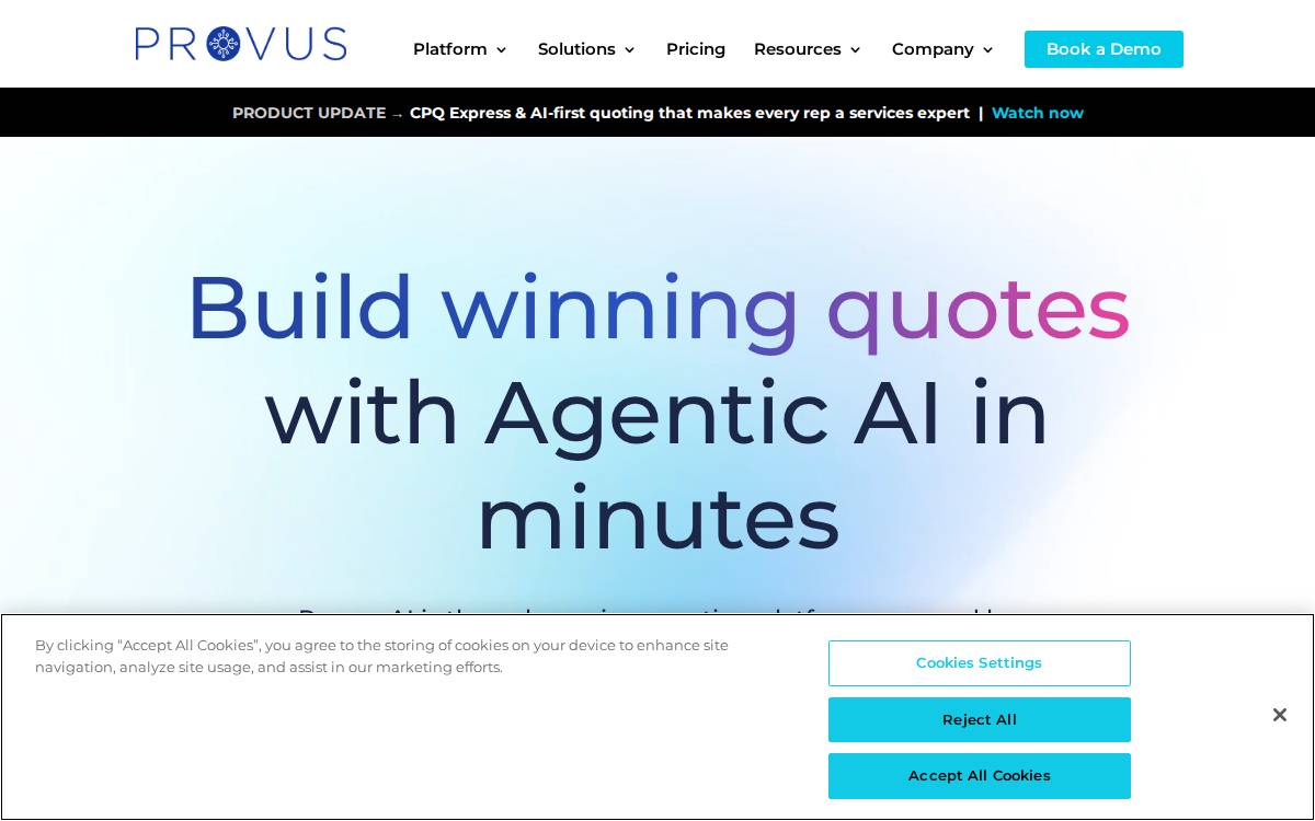 Provus website preview