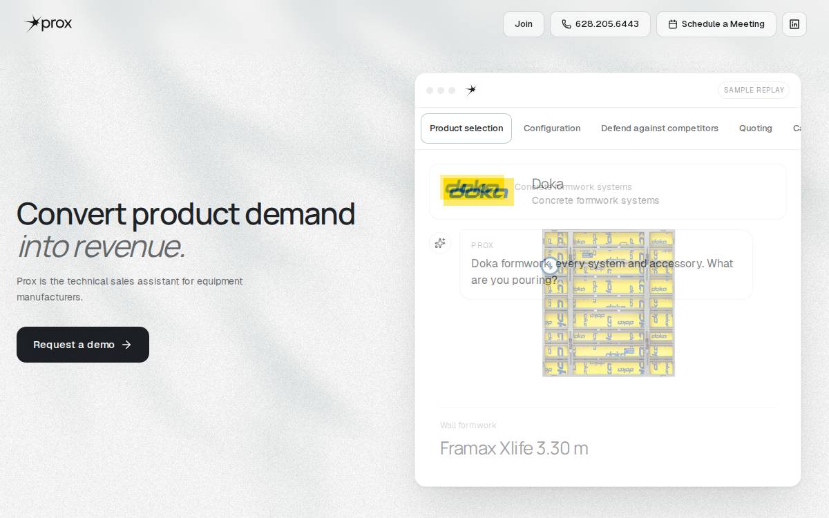 Prox website preview